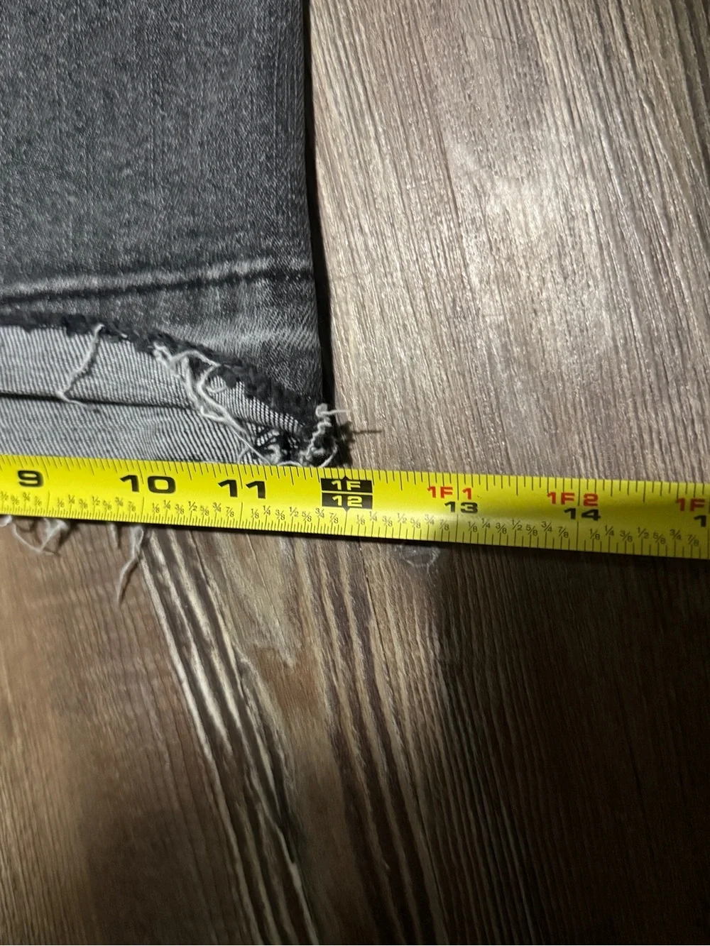 Judy Blue Flare Fit Jeans Women's 16W Frayed Hem in Gray Wash Denim